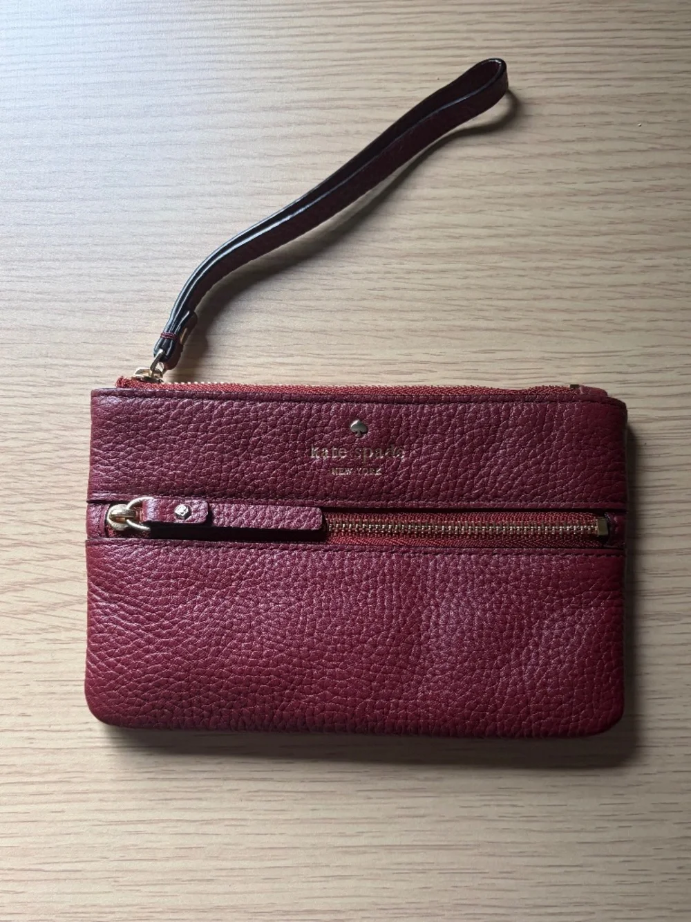 New Burgundy Kate Spade Mini Wristet!